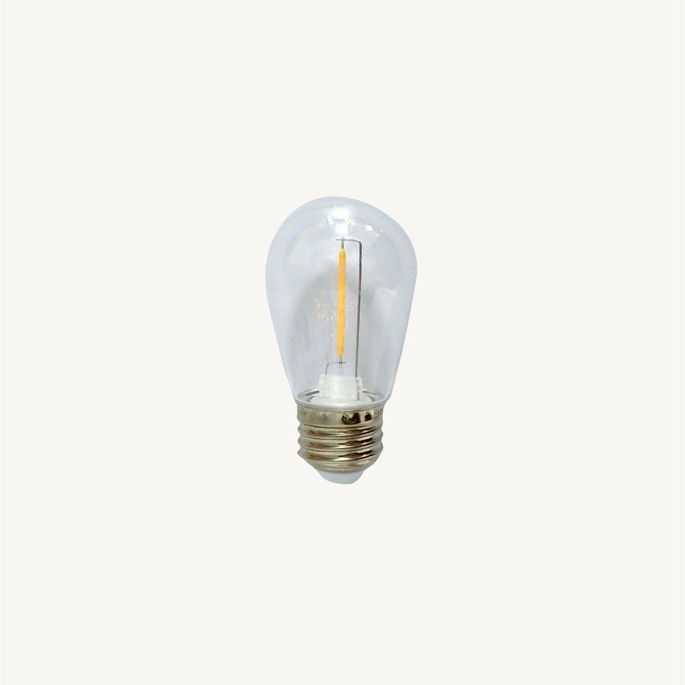 Ampoule solaire à filements e27 - 0,066w - blanc chaud - forme s14