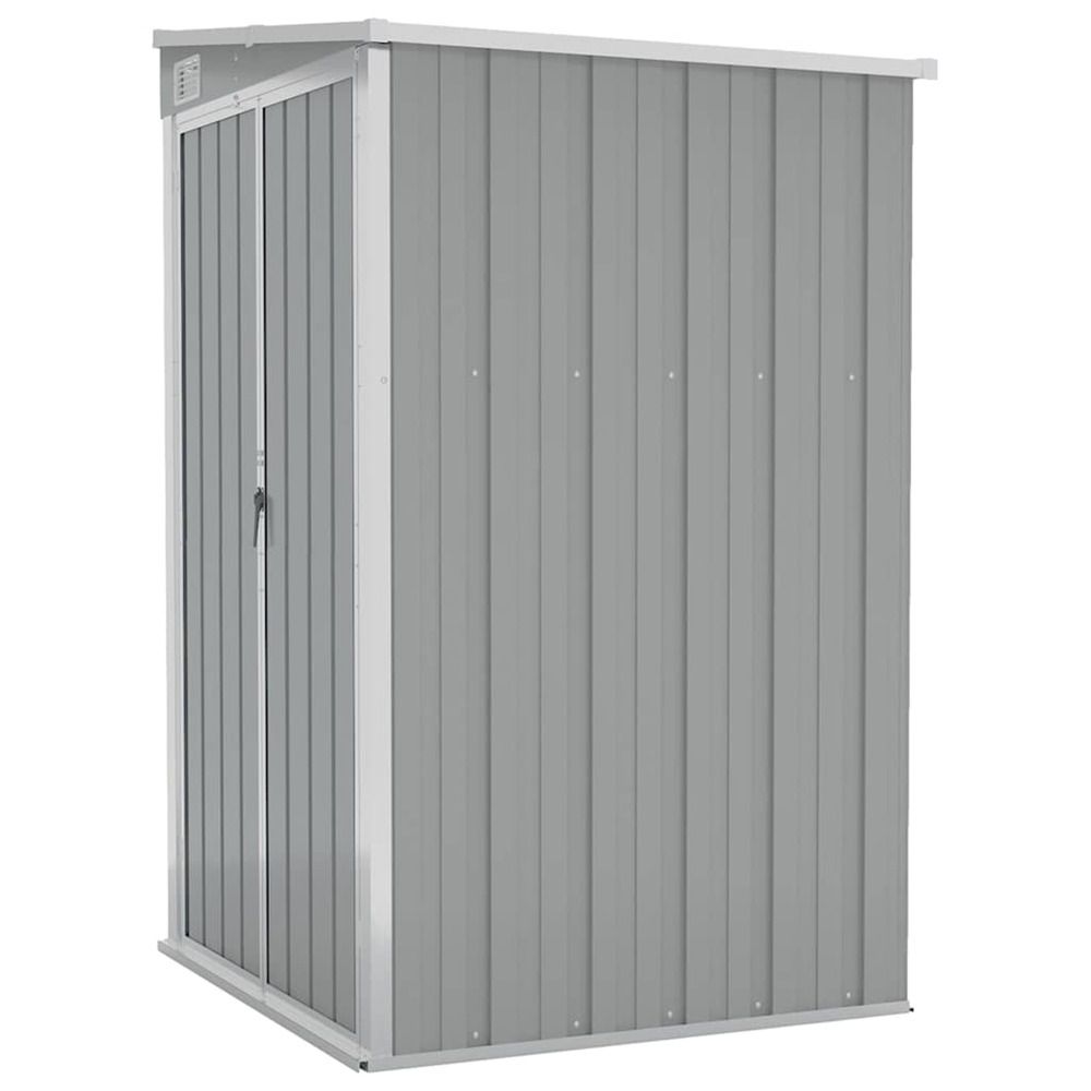 Remise de jardin murale gris 118x100x178 cm métal galvanisé