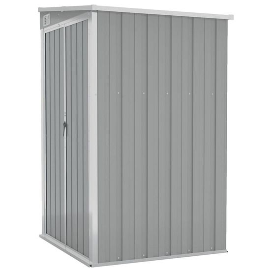 Remise de jardin murale gris 118x100x178 cm métal galvanisé