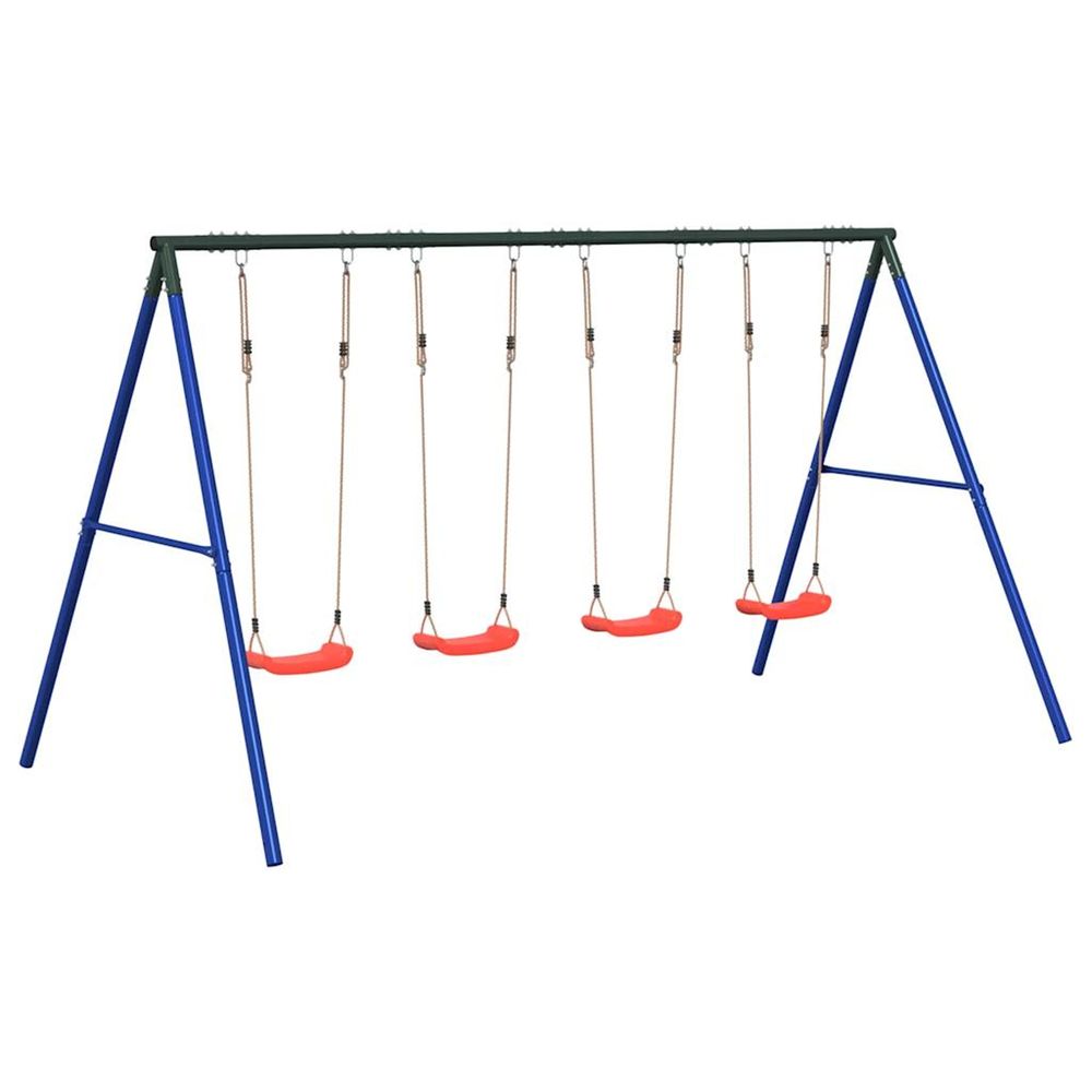 Jeu de balançoire d'extérieur avec 4 balançoires