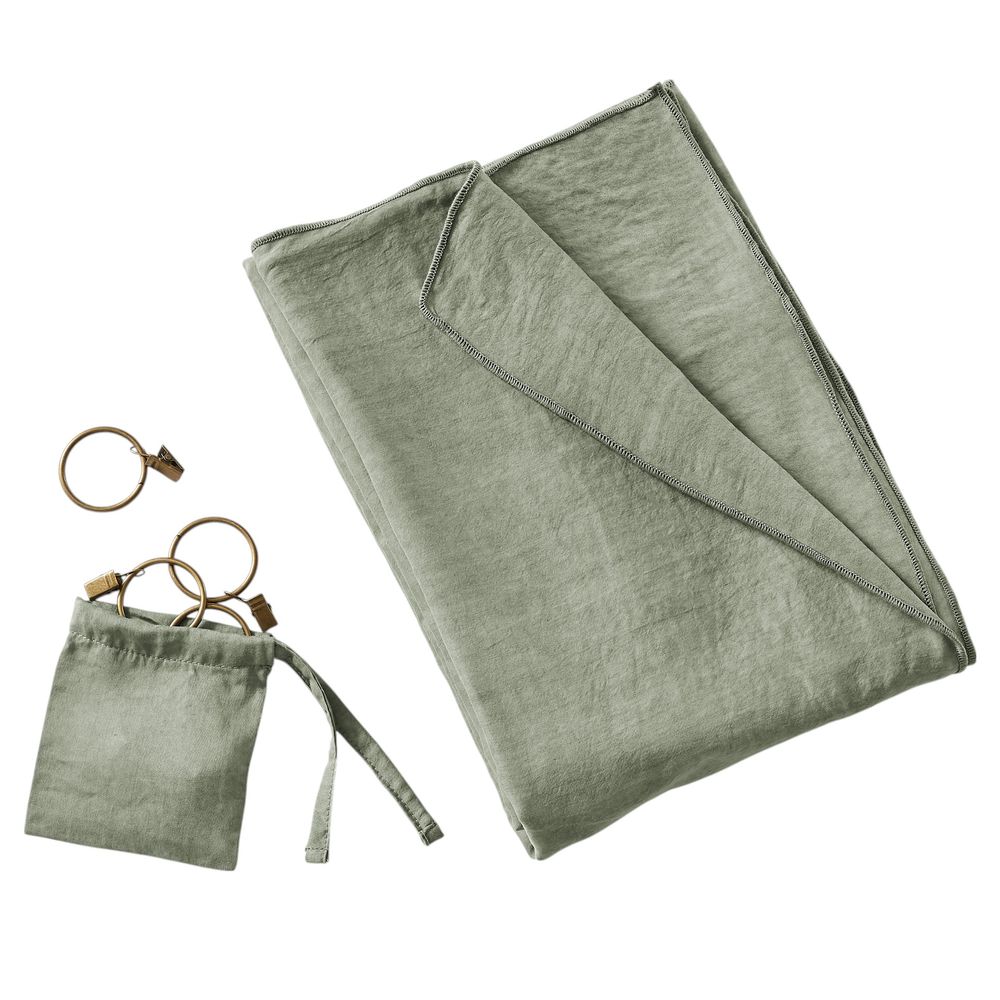 Rideau ajustable lysandre + 8 anneaux pince
