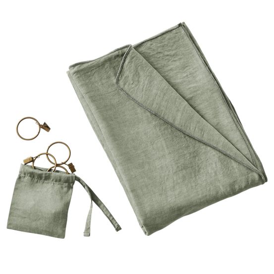 Rideau ajustable lysandre + 8 anneaux pince