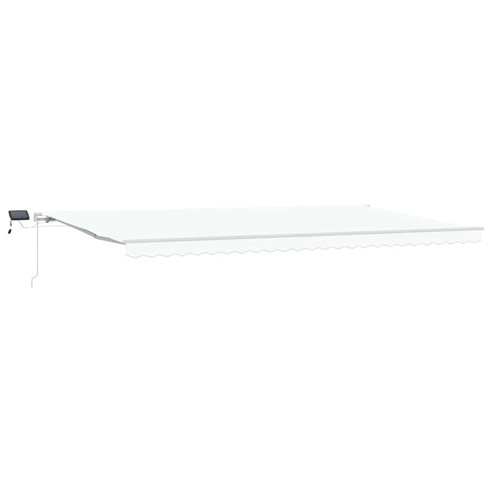 Auvent rétractable blanc 600 × 350 cm tissu et acier