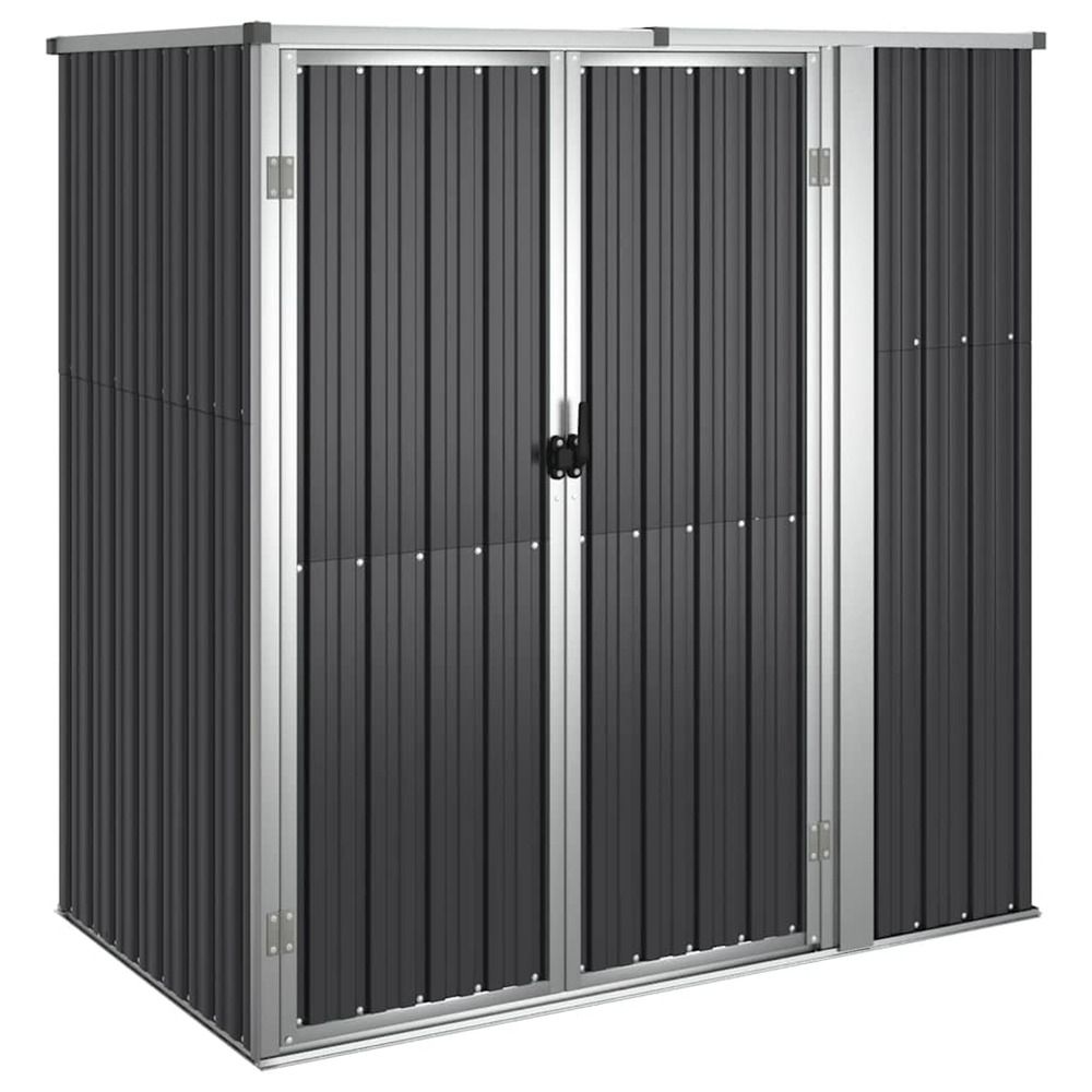 Abri à outils de jardin anthracite 161x89x161cm métal galvanisé