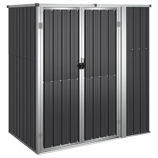 Abri à outils de jardin anthracite 161x89x161cm métal galvanisé