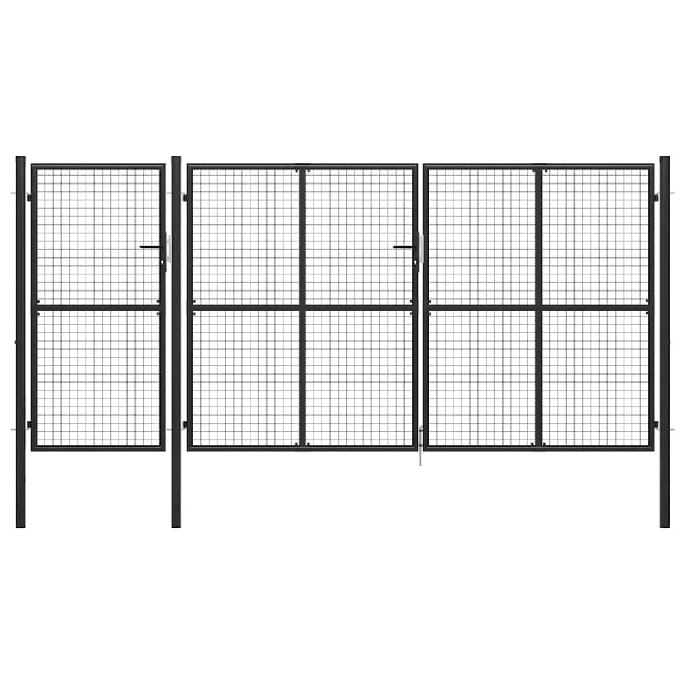 PORTAIL DE JARDIN ACIER 40011-(864127)