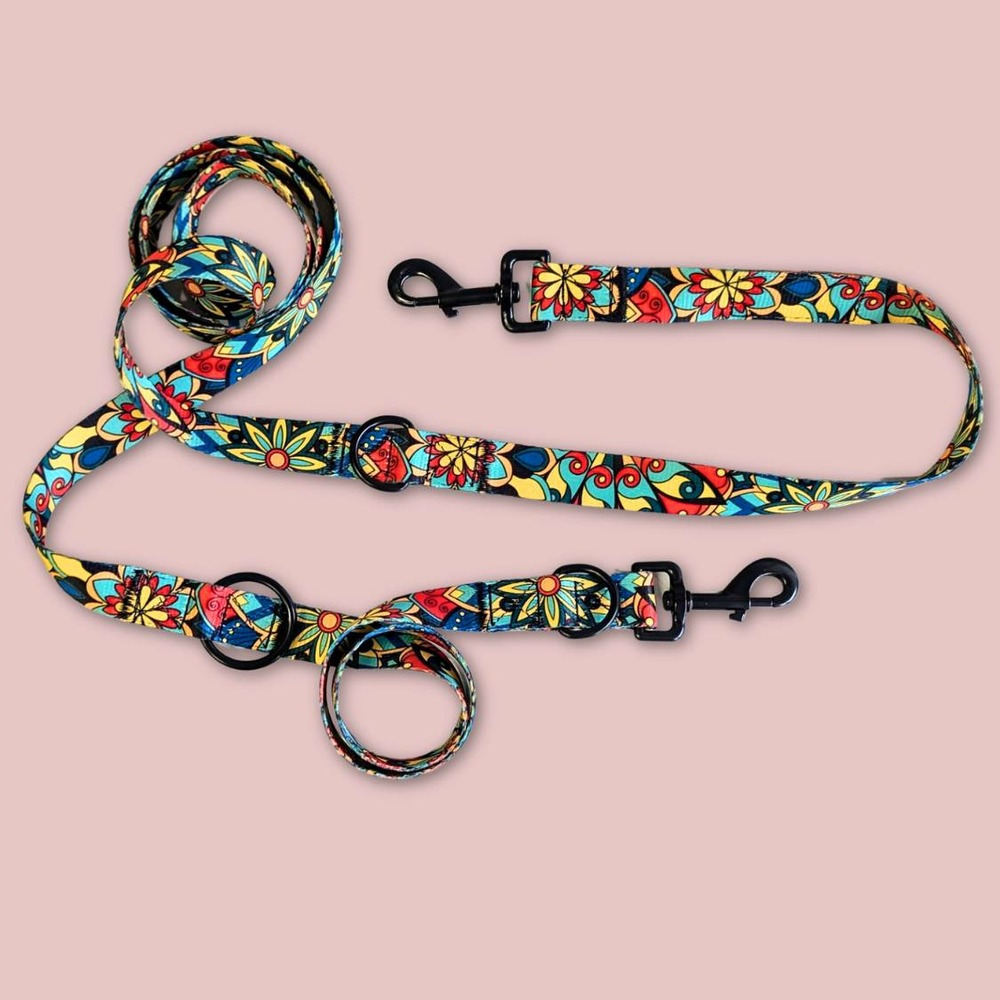 Laisse pour chien mandala multiposition