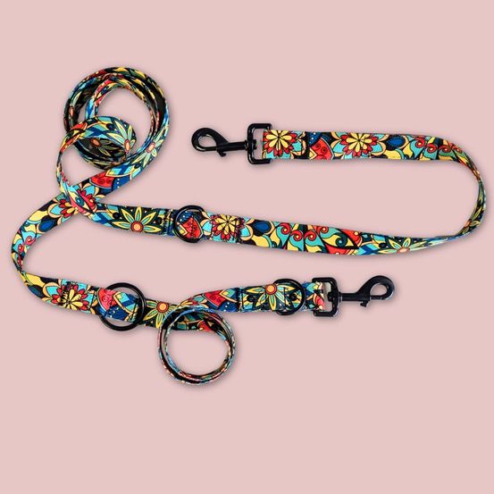 Laisse pour chien mandala multiposition