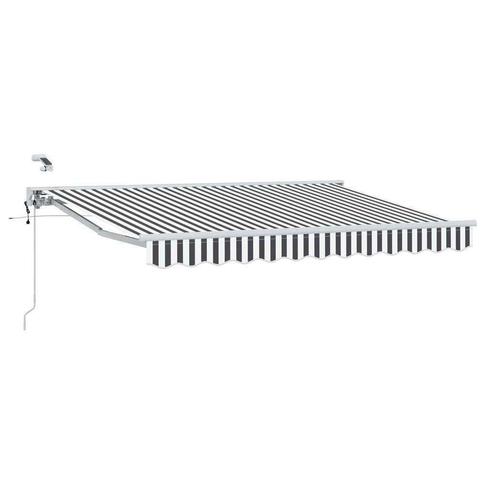 Auvent rétractable électrique anthracite et blanc 3,5 x 2,5 m