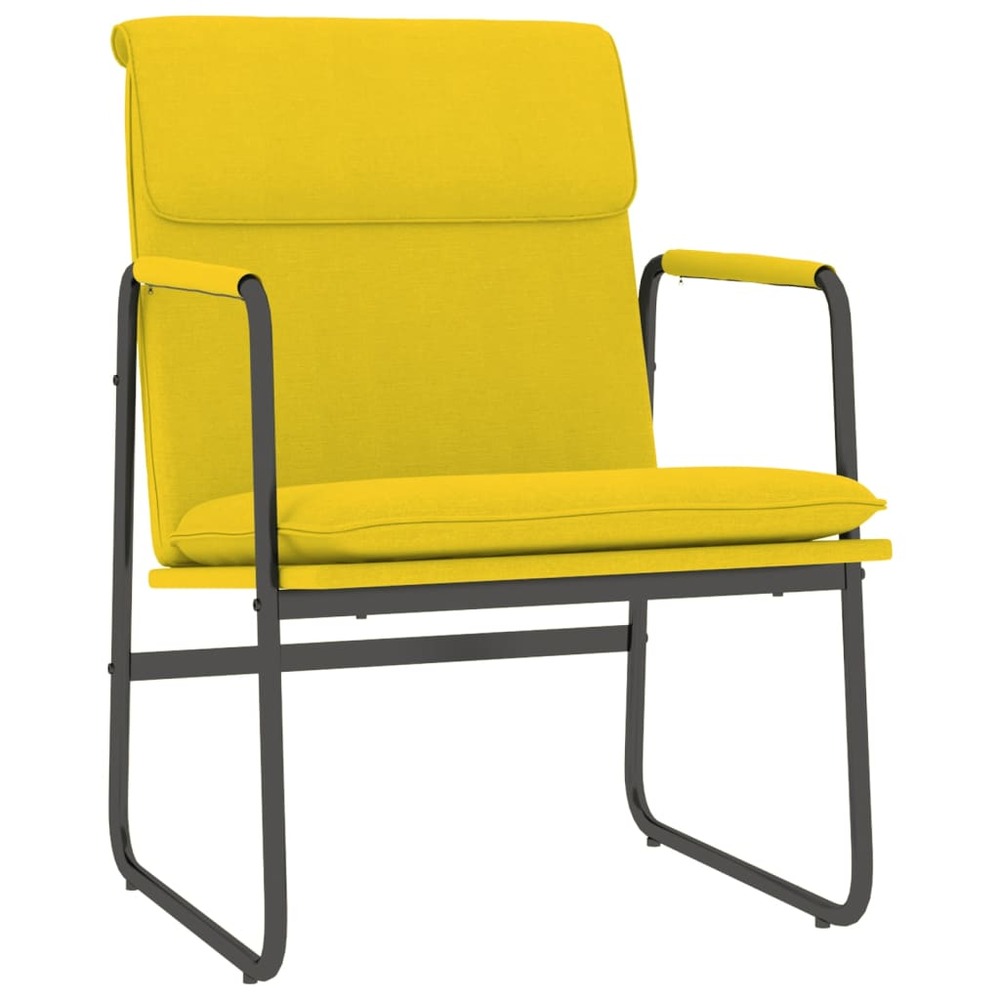 Chaise longue jaune clair 55x64x80 cm tissu