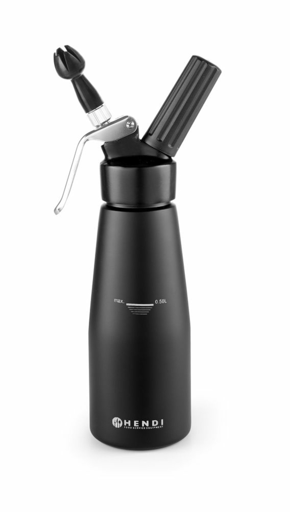 Siphon à chantilly kitchen line noir 0,5l 80x(h)260 mm - hendi
