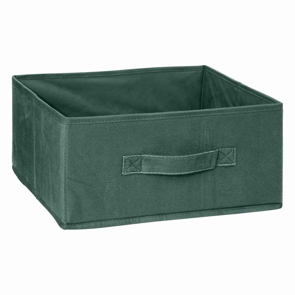 Boîte de rangement en velours mix 'n modul - l.31 x l.31 x h.15 cm - kaki