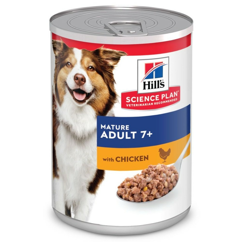 Patee chien science plan adulte mature 7+ poulet (boite) - hill's 12*370 g
