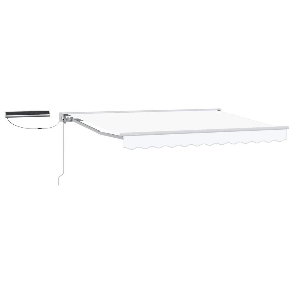 Auvent rétractable électrique blanc 3,5 x 2,5 m