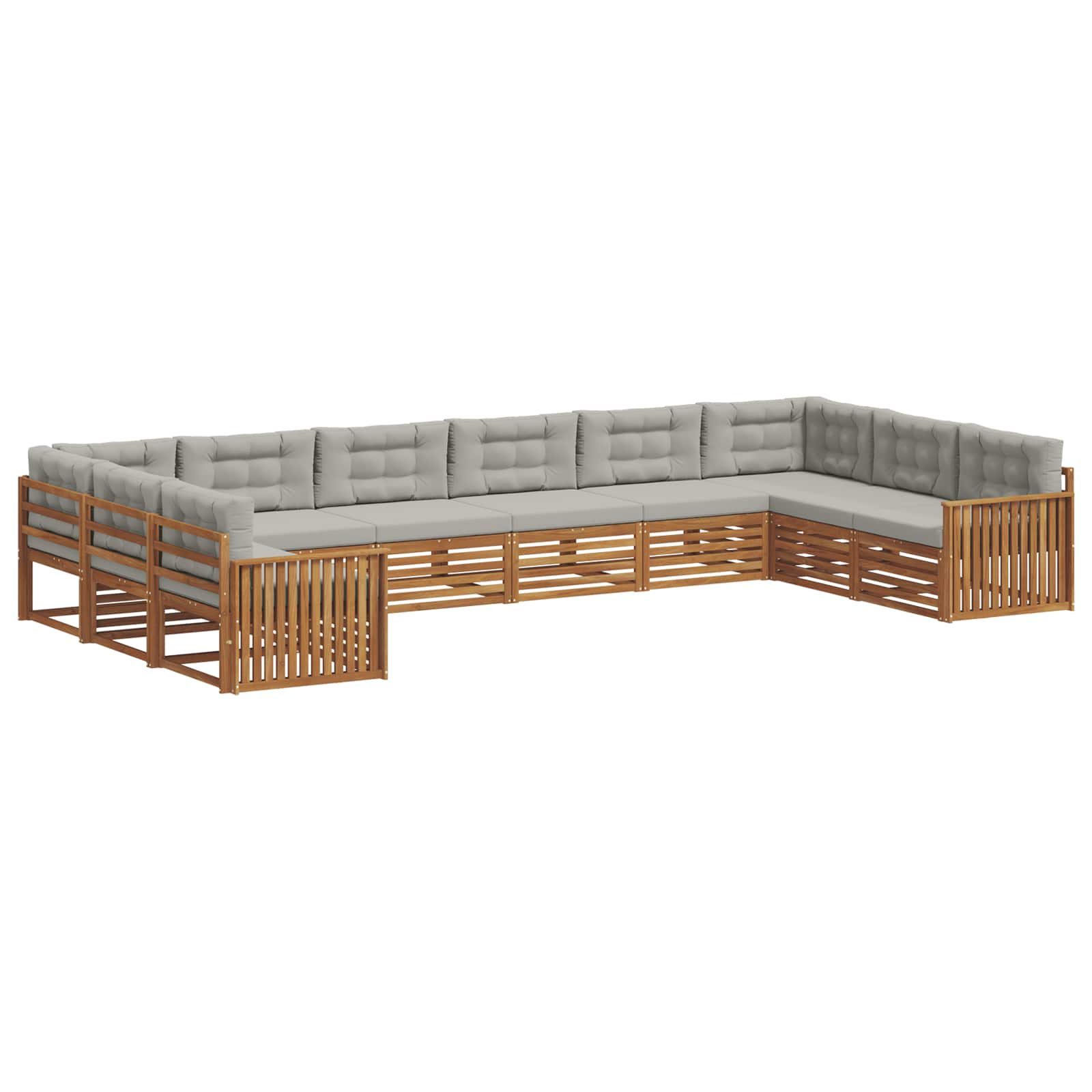 Ensembles de canapés avec coussin 7 pcs gris naturel et clair