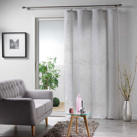 Voilage anneaux 140x240cm milza gris