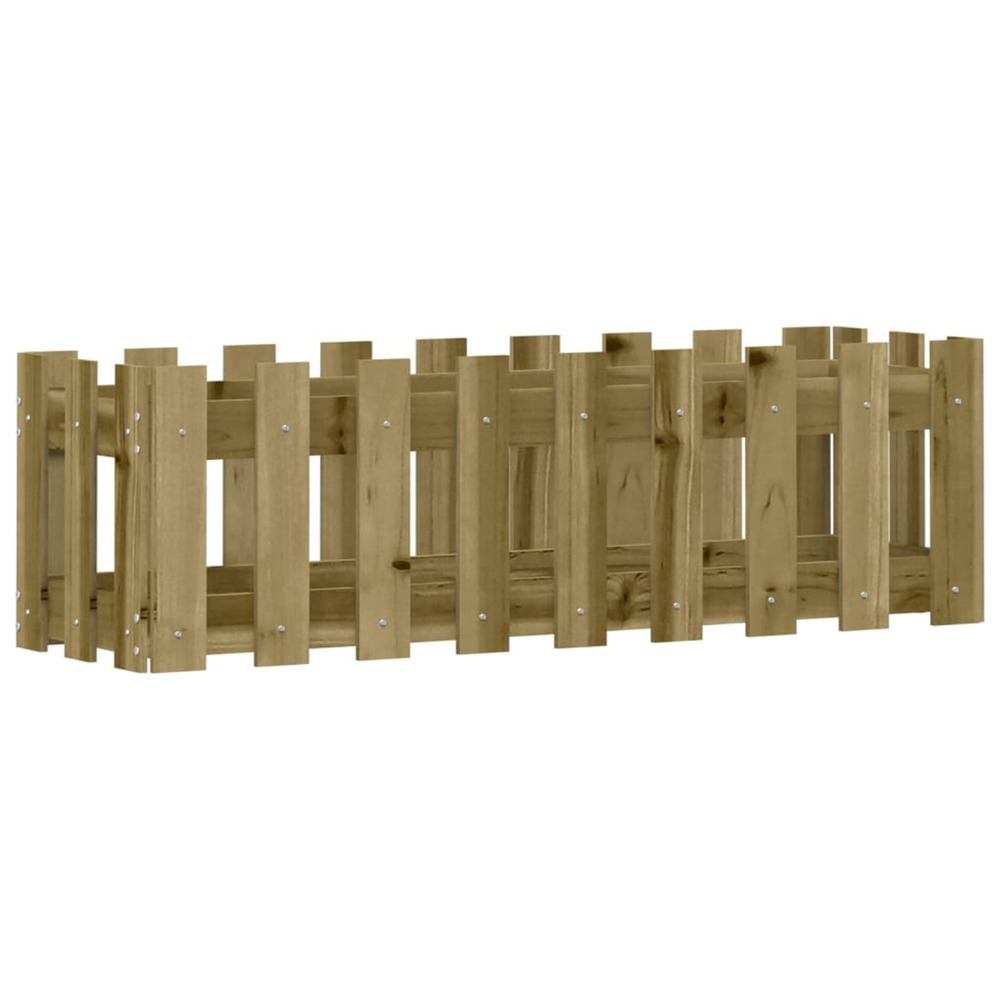 Lit surélevé de jardin design de clôture bois de pin imprégné