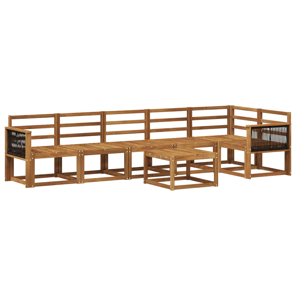 Ensemble de canapés d'extérieur 7 pcs naturel