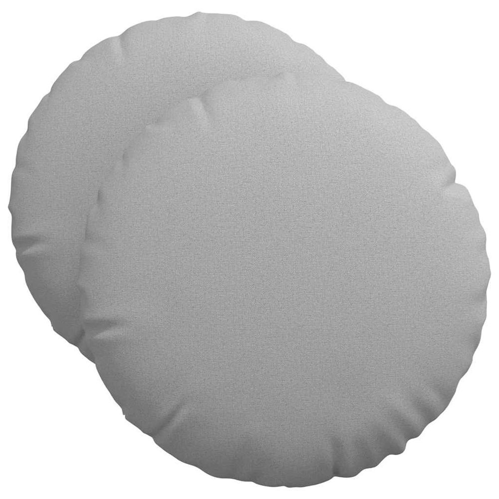 Coussins de siège 2 pc tissu gris nuage ø50 x 19 cm