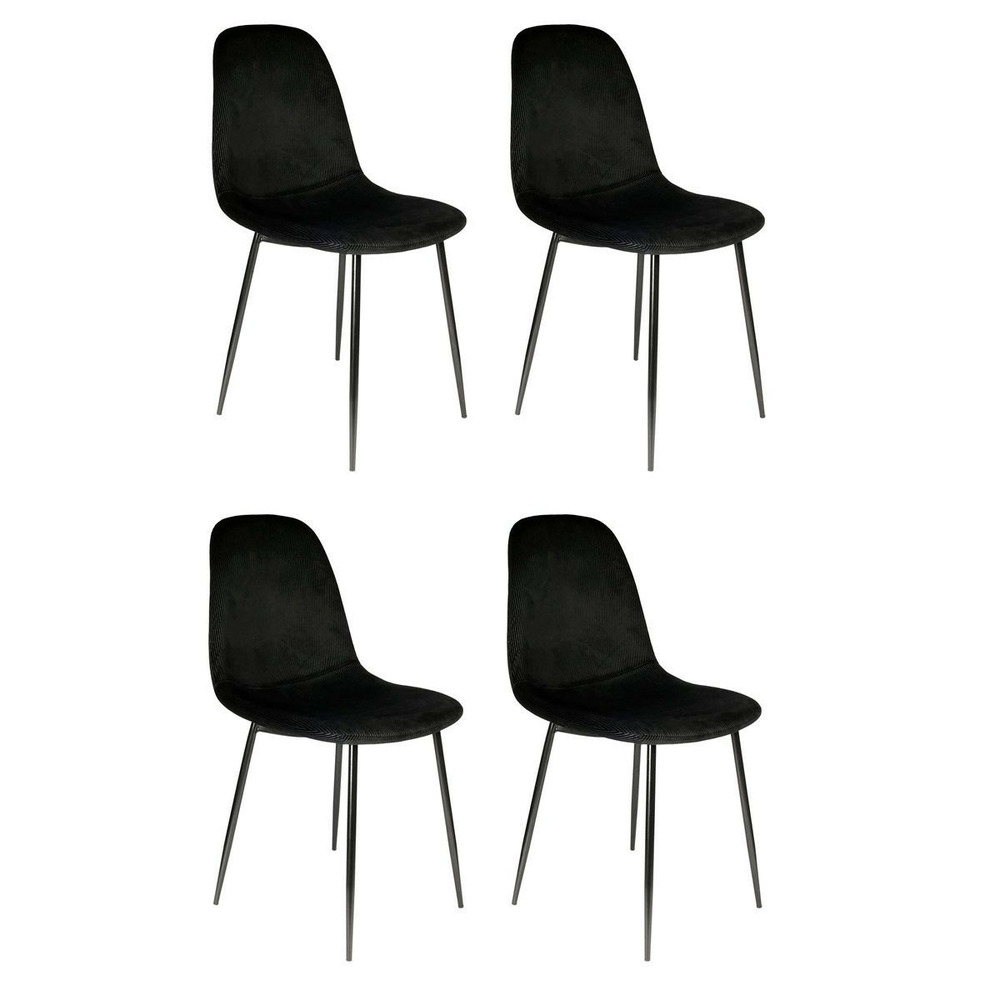 Lot de 4 chaises velours 