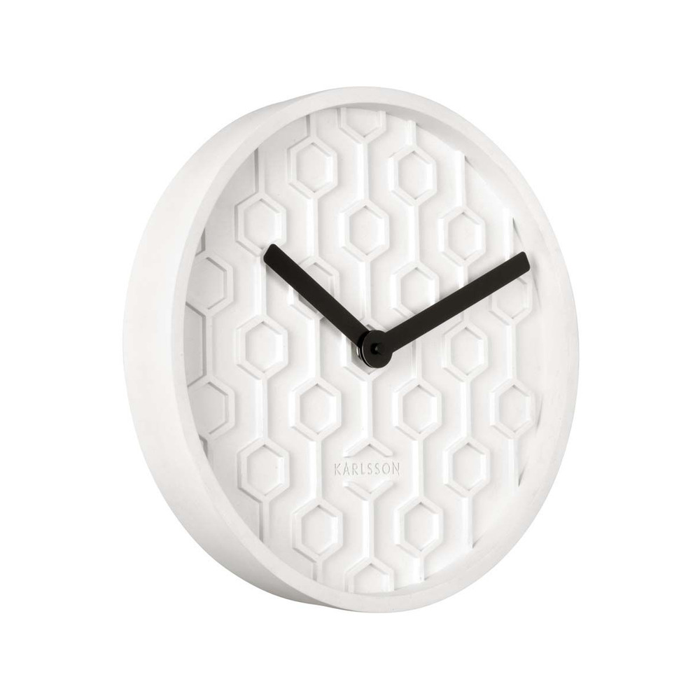 Horloge ronde en béton honey 31 cm blanc