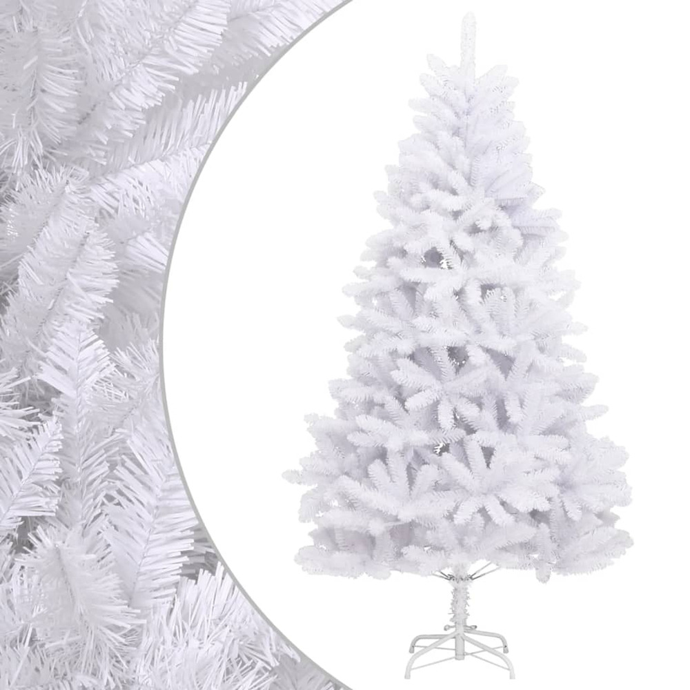 Sapin de noël artificiel à charnières avec support blanc 240 cm