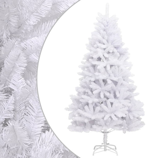 Sapin de noël artificiel à charnières avec support blanc 240 cm