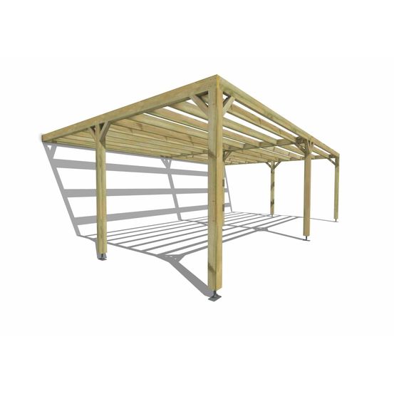 Pergola bois • 8m x 5m • adossée • sens largeur • livraison comprise