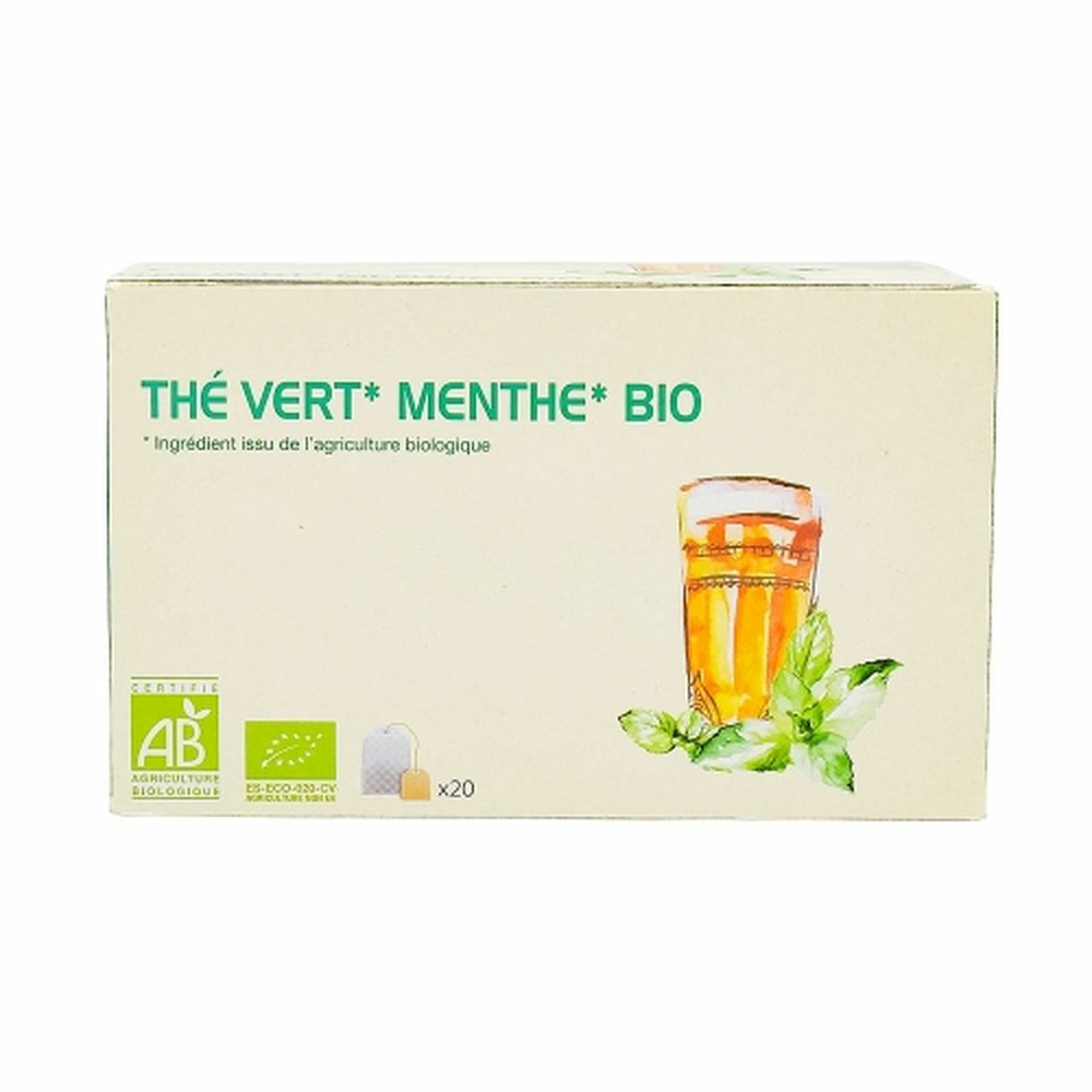 Thé vert menthe bio - 20 sachets - agidra