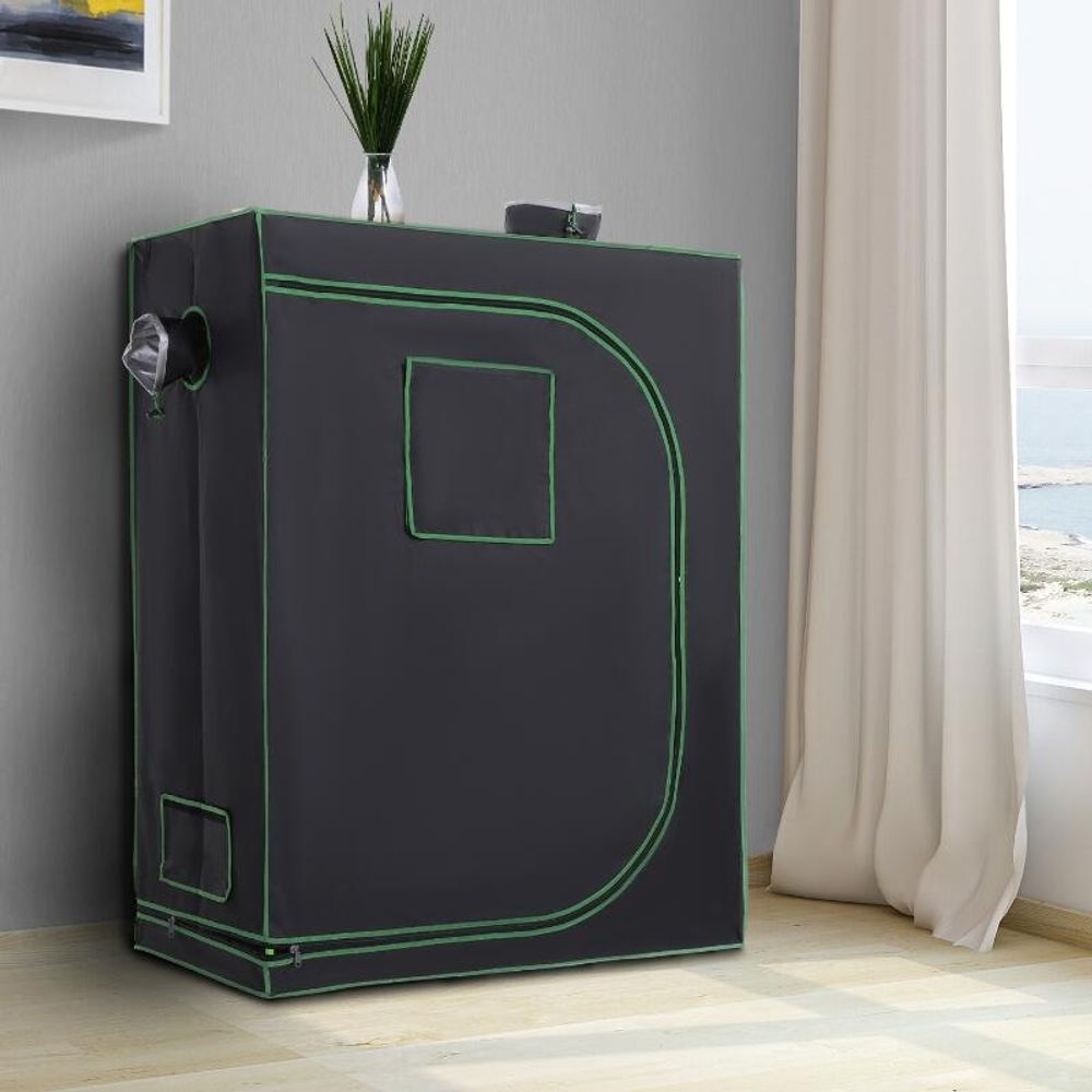 Tente de culture hydroponique intérieure oxford 600d 120x60x150 cm noire ventilation réglable - comfortxl outdoor living