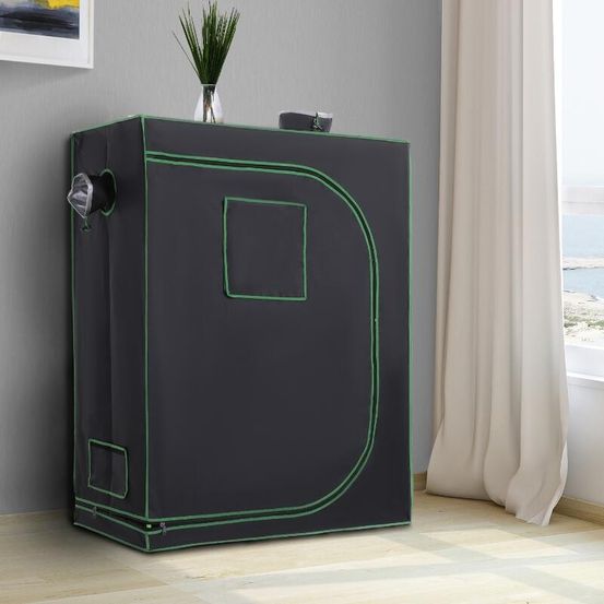 Tente de culture hydroponique intérieure oxford 600d 120x60x150 cm noire ventilation réglable - comfortxl outdoor living