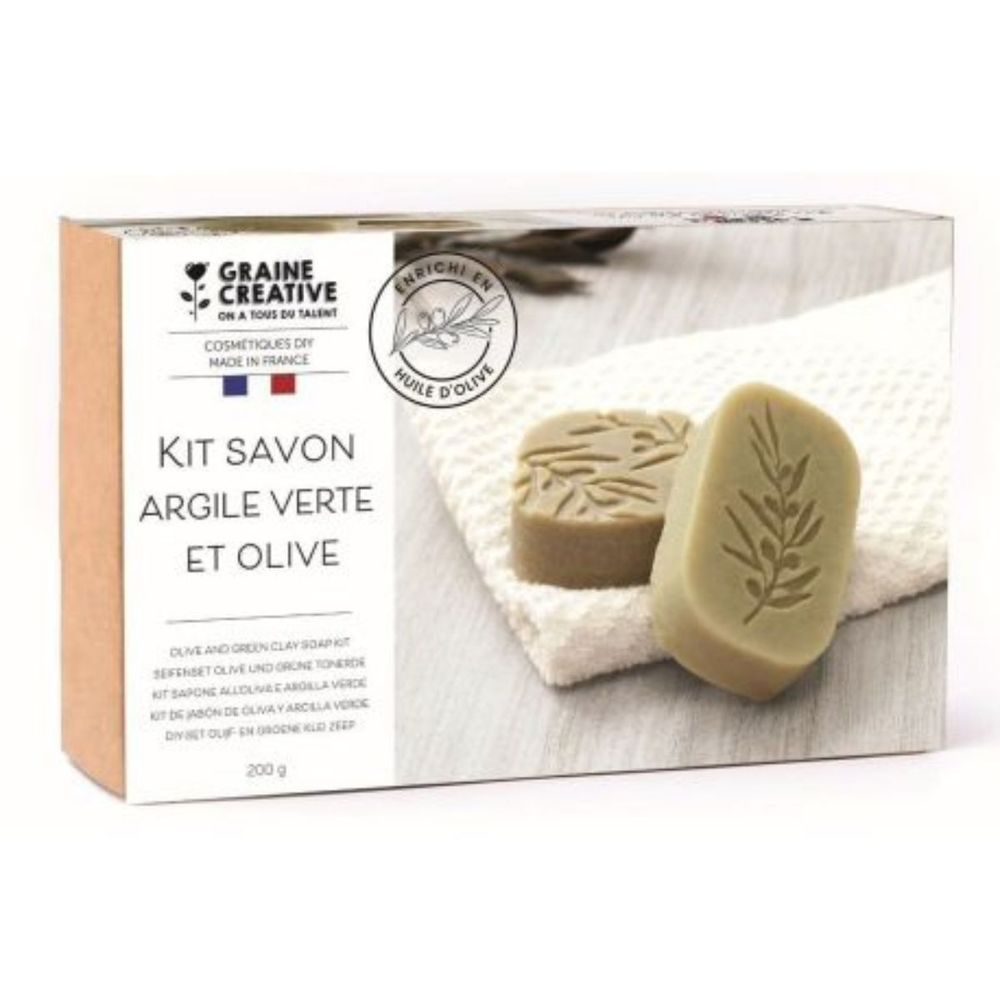 Kit diy : coffret savons à l'olive et argile verte