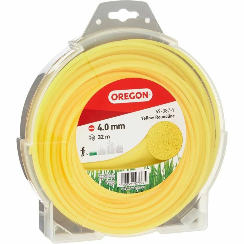 Fil débroussailleuse rond nylon jaune ø4.0mm/32m oregon 69-387-y