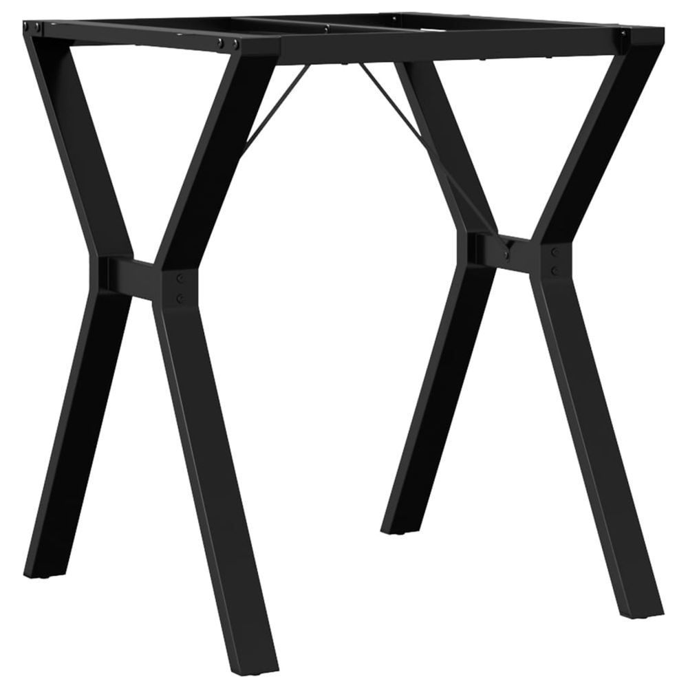Pieds de table à manger cadre en y 60x60x73 cm acier