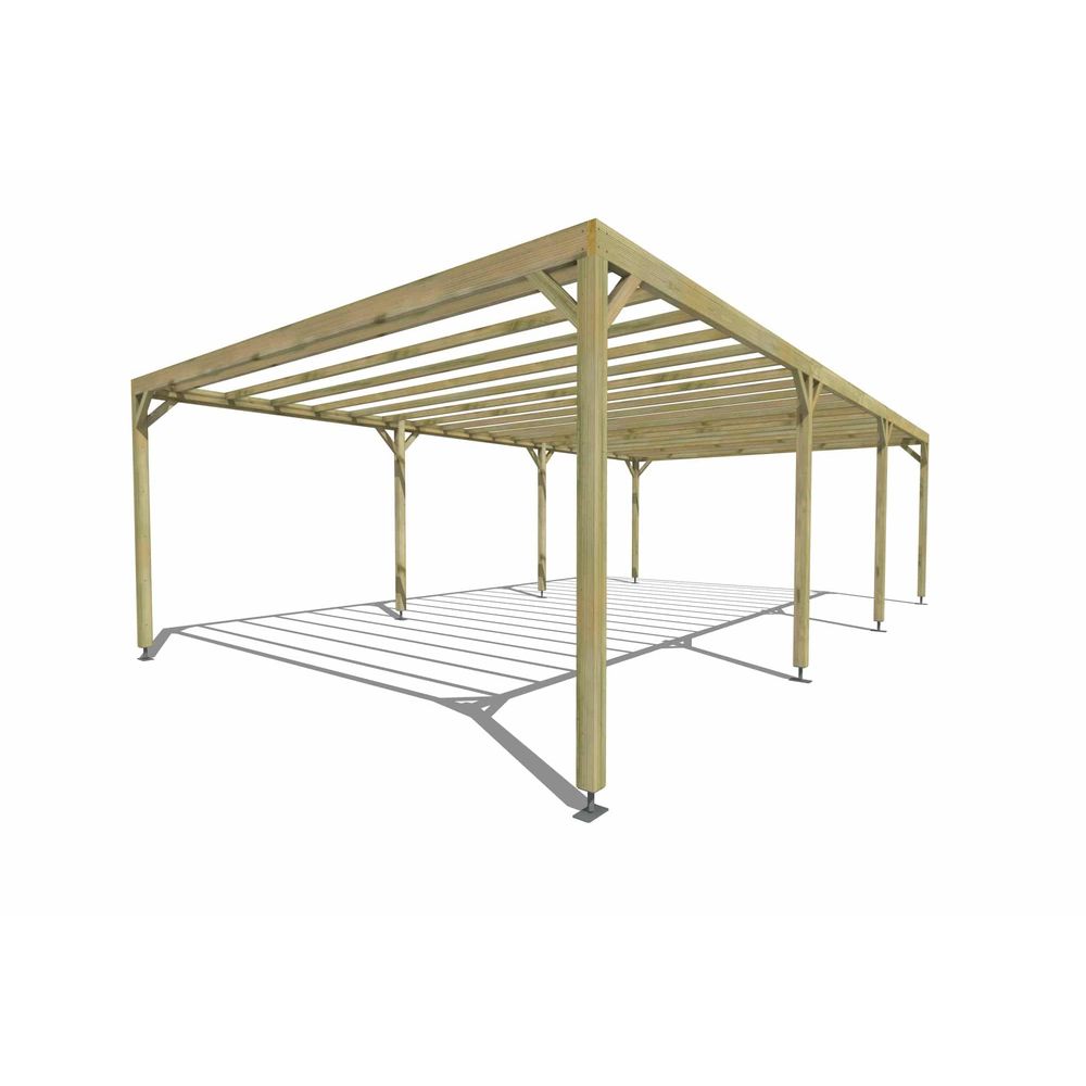 Pergola bois • 9m x 5m • indépendante • sens profondeur • livraison comprise