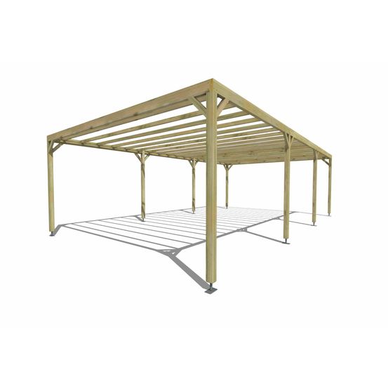 Pergola bois • 9m x 5m • indépendante • sens profondeur • livraison comprise