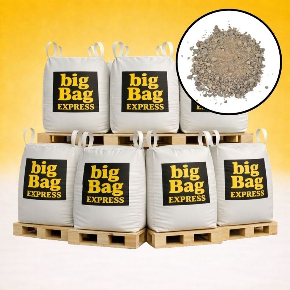 Pack 7 x big bag de +/- 1,5t sable à tranchée gris ø 0/6 mm - livraison premium