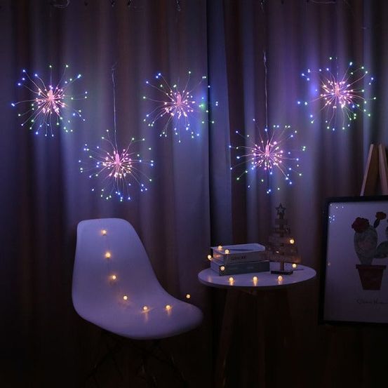 Guirlande d'intérieur lumineuse - feux d'artifices multicolores
