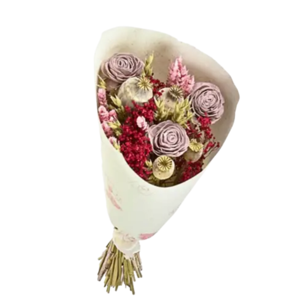 Bouquet de fleurs séchées pink pastel 50 cm