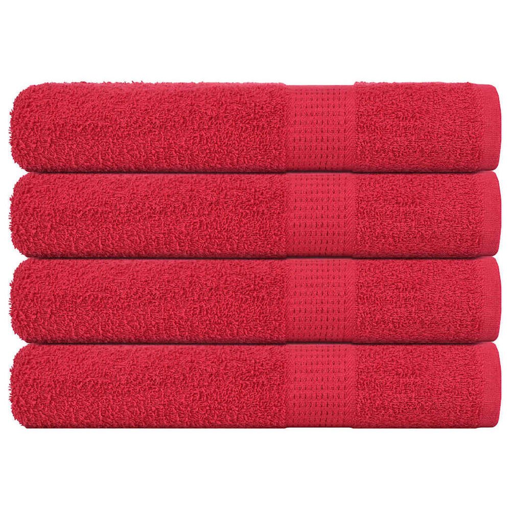 Serviettes de sauna 4 pcs frogn rouge 80x200 cm 100% coton