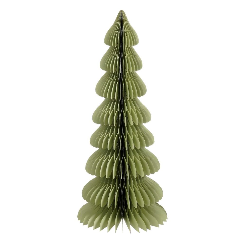 Mica decorations sapin de noël en papier xxl - christmas tree artificiel pliable - h160 x ø75 cm - fsc mix - vert/or