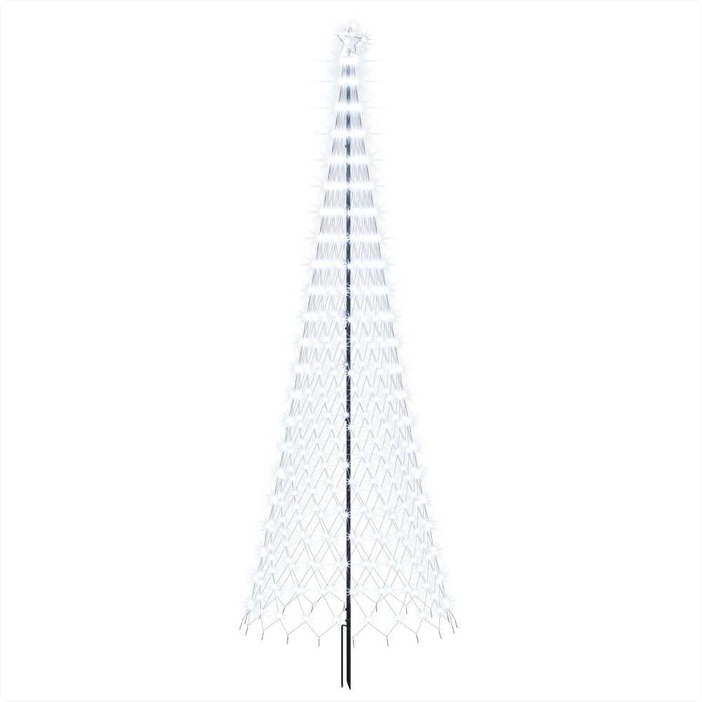 Arbre de noël led 400 cm 450 led blanc froid fer noir
