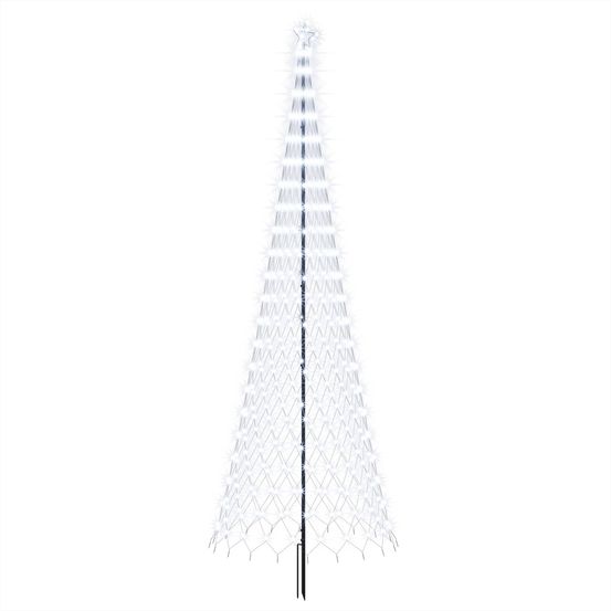 Arbre de noël led 400 cm 450 led blanc froid fer noir