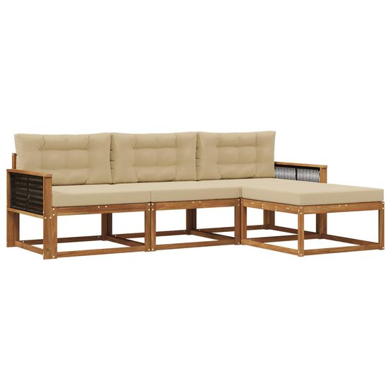 Ensemble de canapés d'extérieur 4 pc naturel et beige