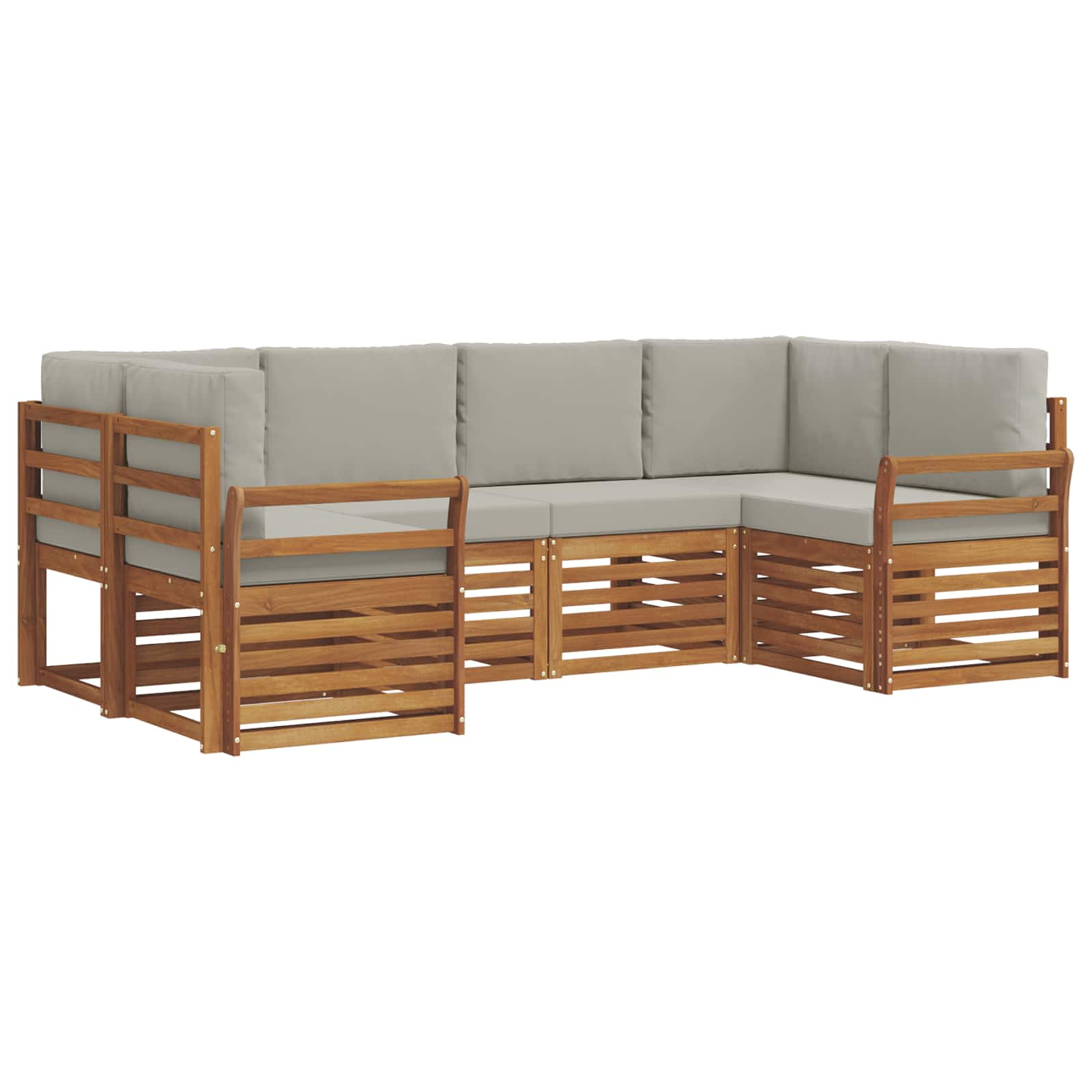 Ensemble de canapé d'angle 6 pcs gris naturel et clair