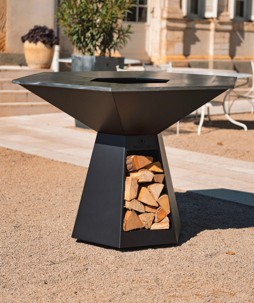 Brasero-plancha grand banquet noir 150