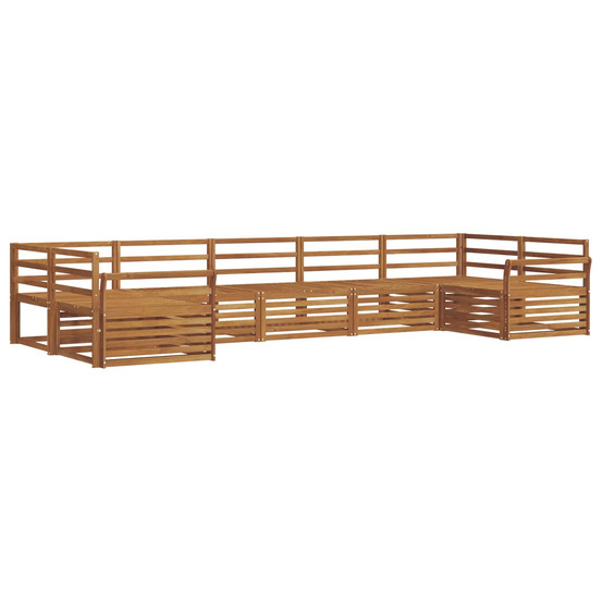 Ensembles de canapés 7 pcs naturel bois d'acacia massif
