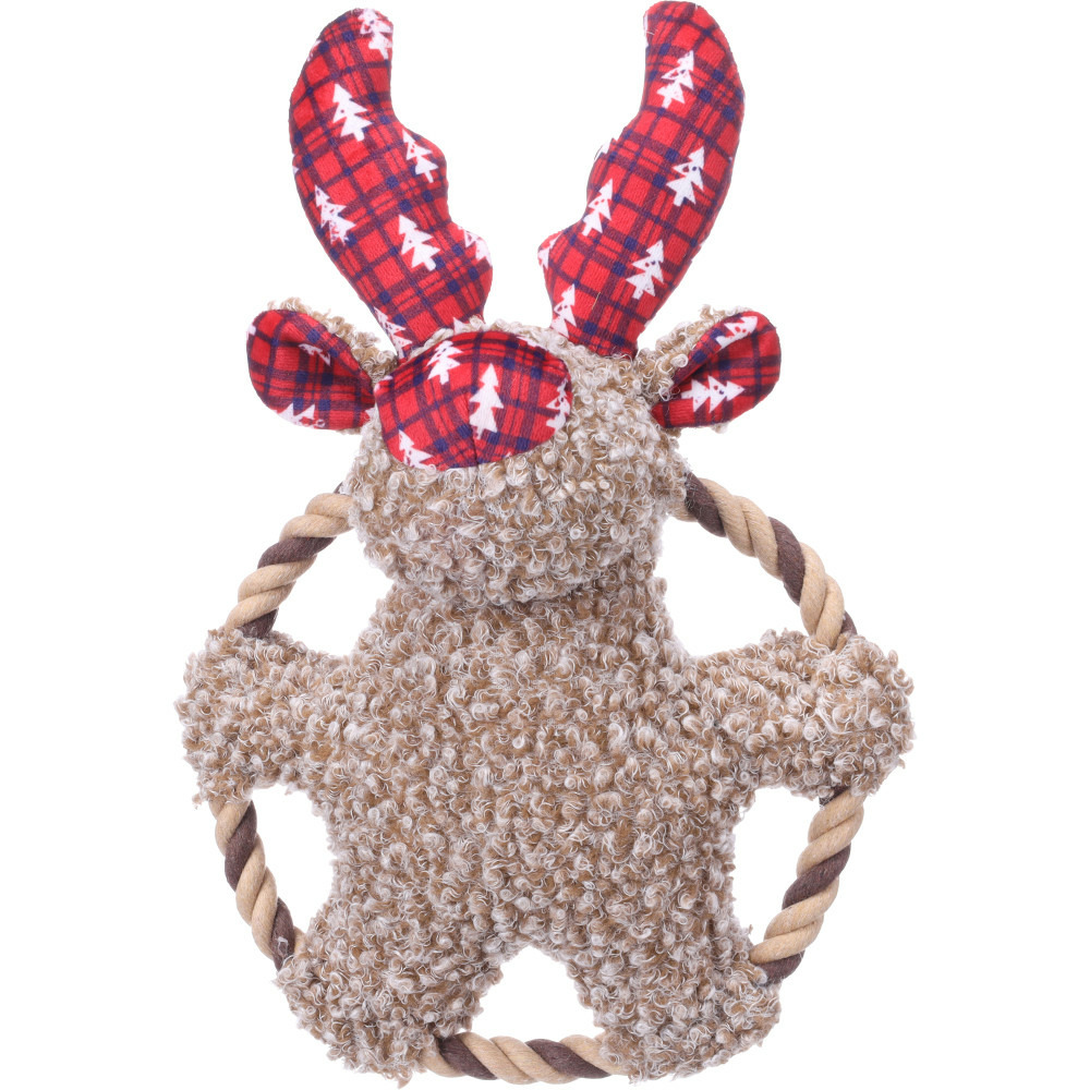 Caribou krola et anneau brun 29 cm jeux noel pour chien
