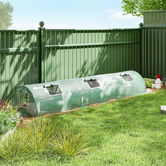 Mini serre tunnel pe acier 300 x 80 x 45 cm verte potager balcon protection cultures - comfortxl outdoor living