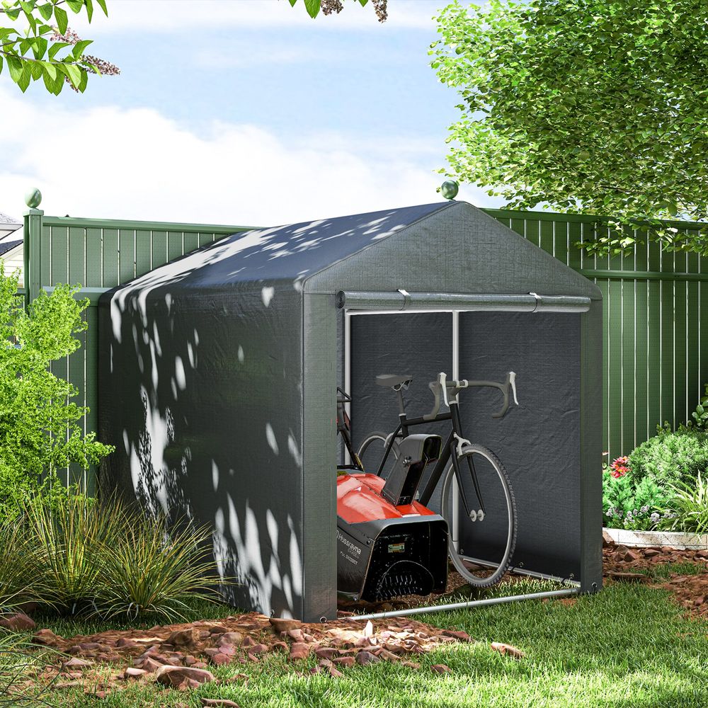 Tente de stockage abri vélo moto acier galvanisé jardin étanche 160x218cm gris - comfortxl outdoor living